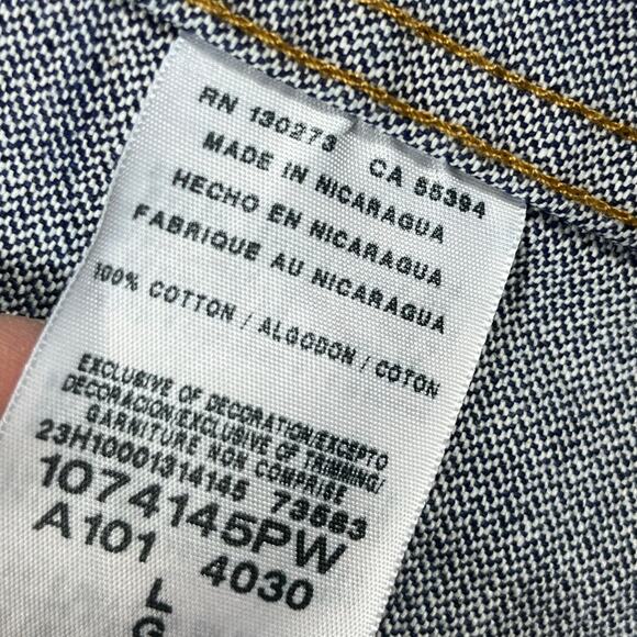 Wrangler Men’s Large Blue Cowboy Cut Denim Trucker Work Jean Jacket Western - Picture 5 of 9